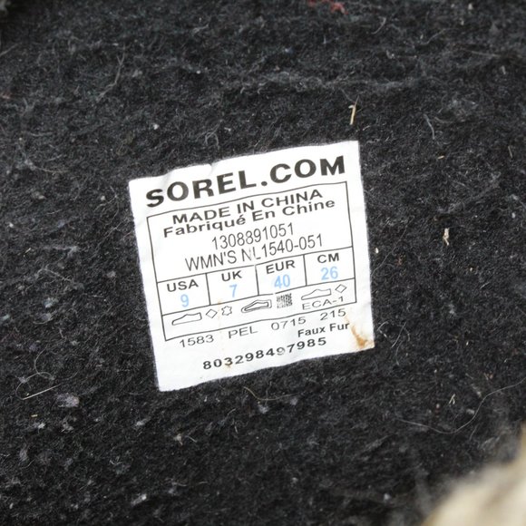 Sorel Joan of Artic Gray Suede Fur Trim Waterproof Winter Boots Size 9 - Picture 12 of 12